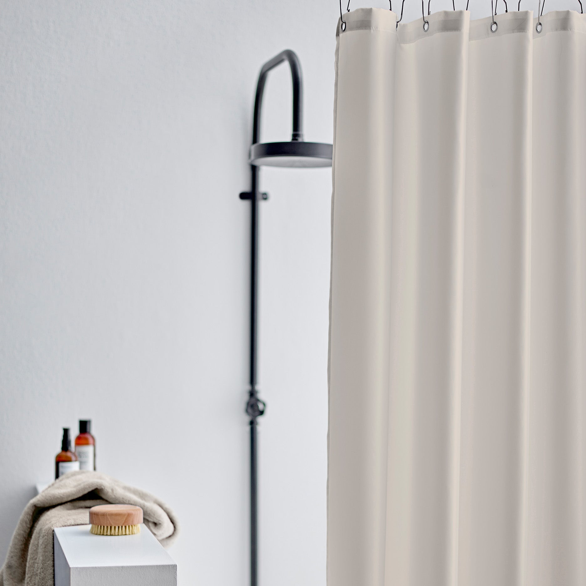 Comfort badeforhæng 180x220 cm beige